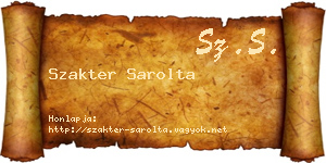 Szakter Sarolta névjegykártya